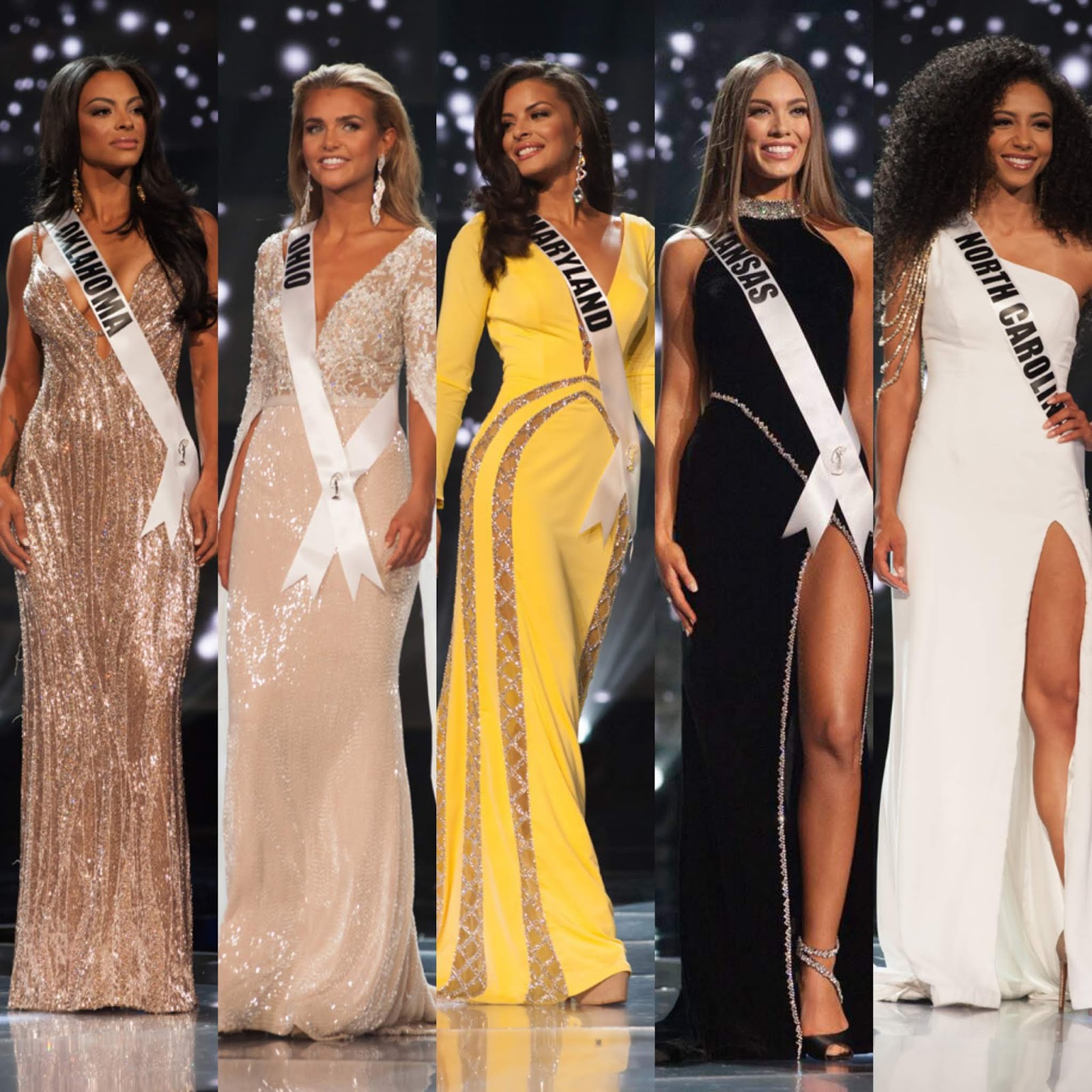 SASHES AND TIARAS.....Miss USA 2019 Finals EVENING GOWNS TOP TEN
