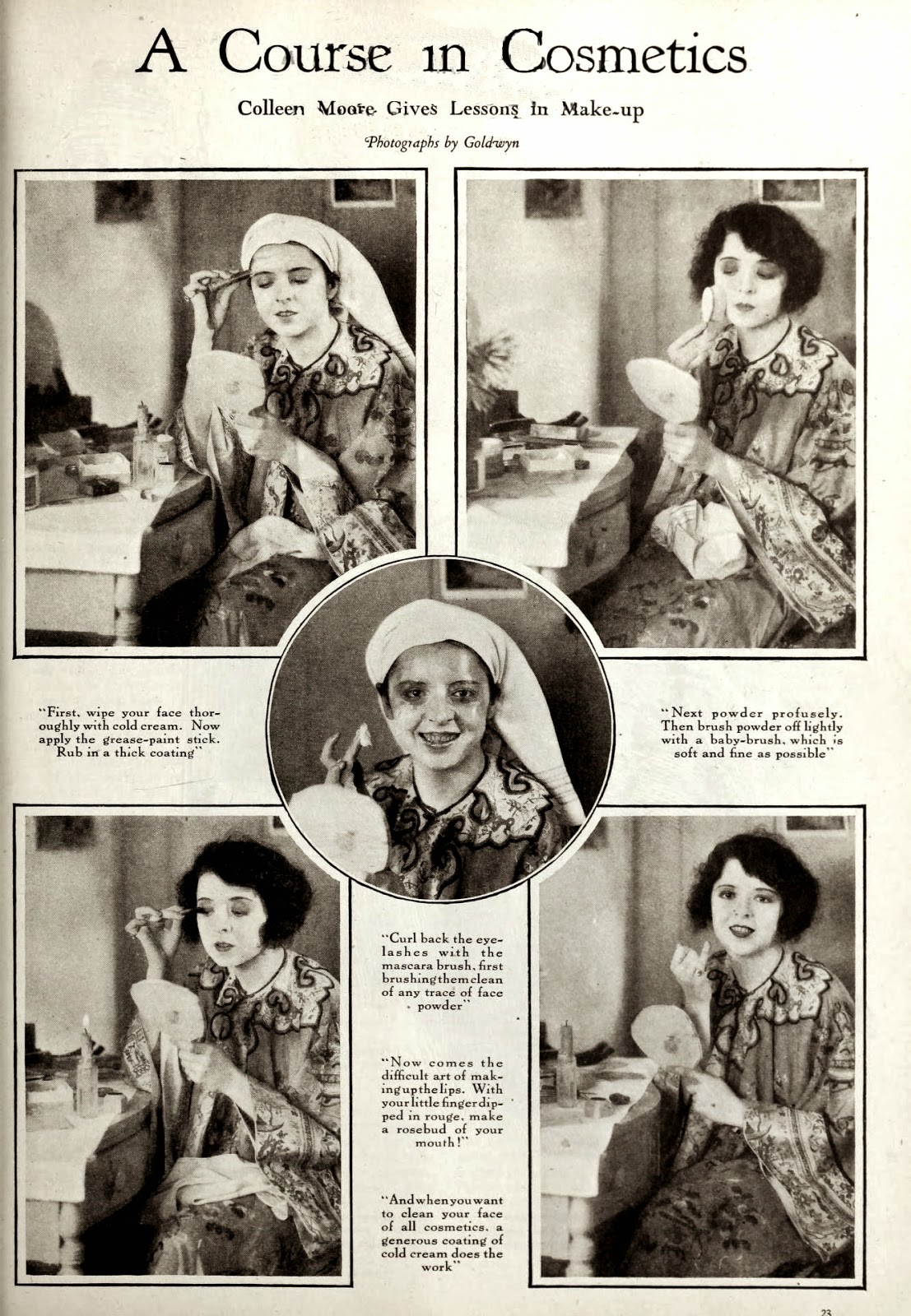 Colleen Moore gives lessons in make-up