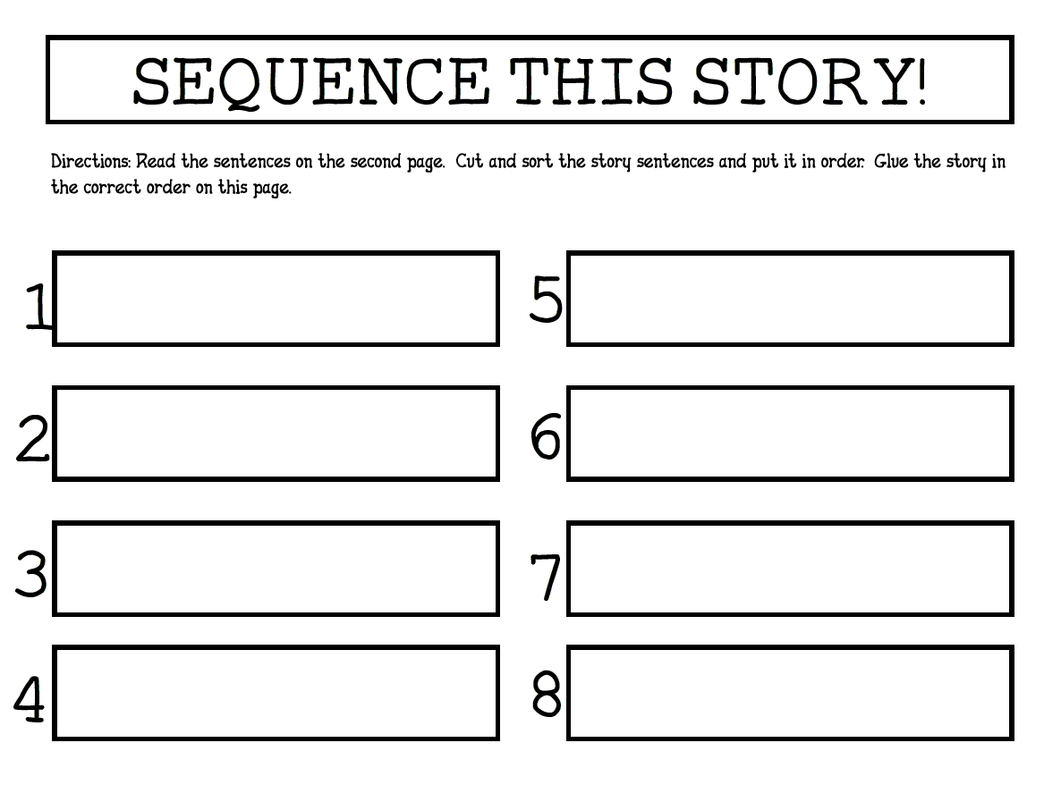 Jennifer's Teaching Tools Sequence This Story!