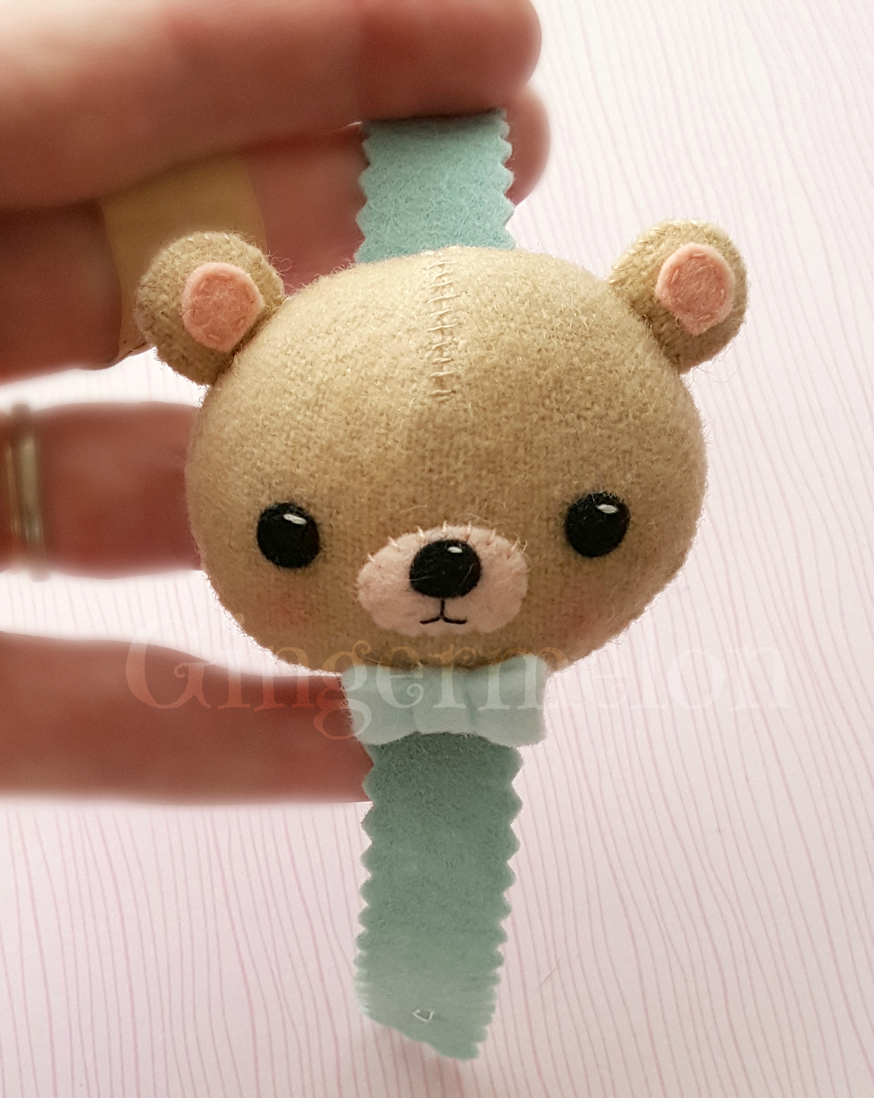 Gingermelon: Free Pattern - Cutie Bear Wrist Pincushion