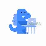 Dino Azul de Facebook - MasFB