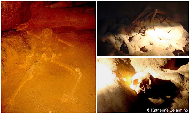 Belize Actun Tunichil Muknal Crystal Maiden, Skulls, Bones