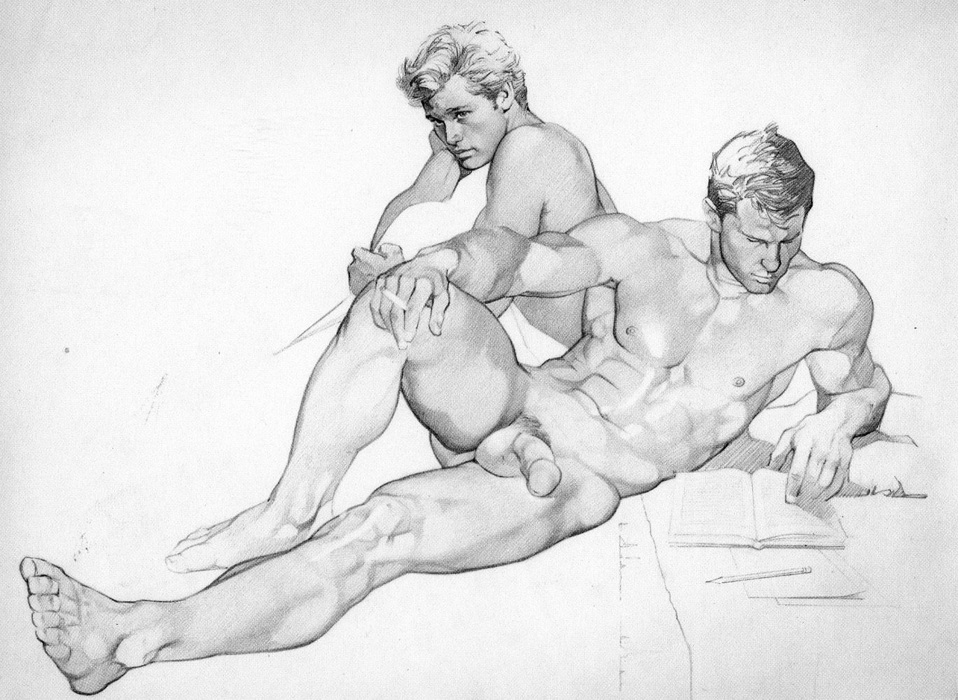 Гей-эротика в рисунках и живописи: Harry BUSH - пополнение коллекции.