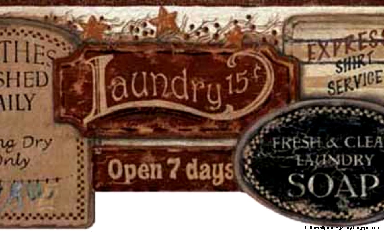 Antique Laundry Room Signs Border Wallpaper 525x263PX  Wallpaper