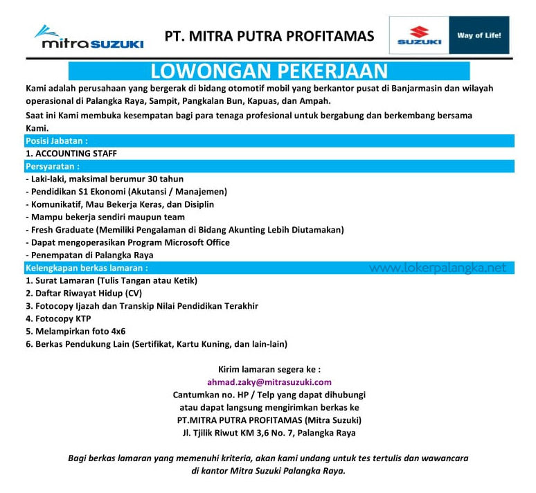 Staff operasional pt zataka expressindo utama