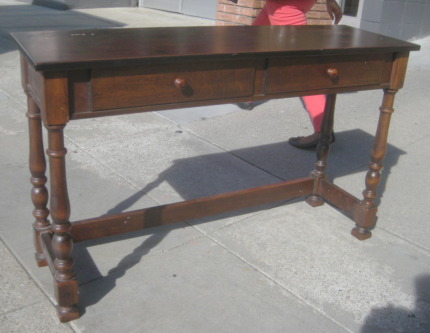 UHURU FURNITURE & COLLECTIBLES SOLD Dark Brown Entry Table