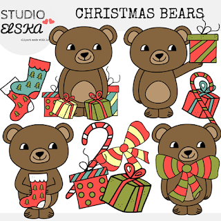 https://www.teacherspayteachers.com/Product/Christmas-Bear-Clipart-Studio-Elska-2246605