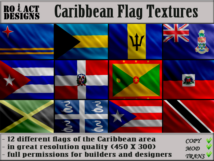 Ro!Act Designs ..RO!ACT..DESIGNS Builder's Kit 12 Caribbean Flag