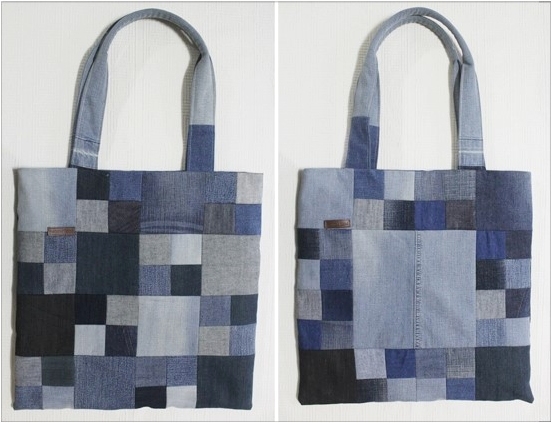 Denim Patchwork Tote