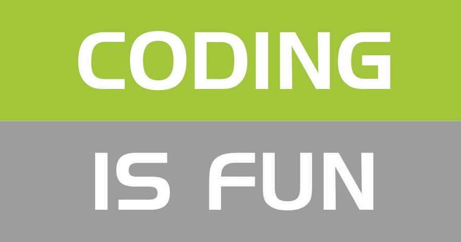 Fun code. Fun coding. Coding is fun. Logo geo service.