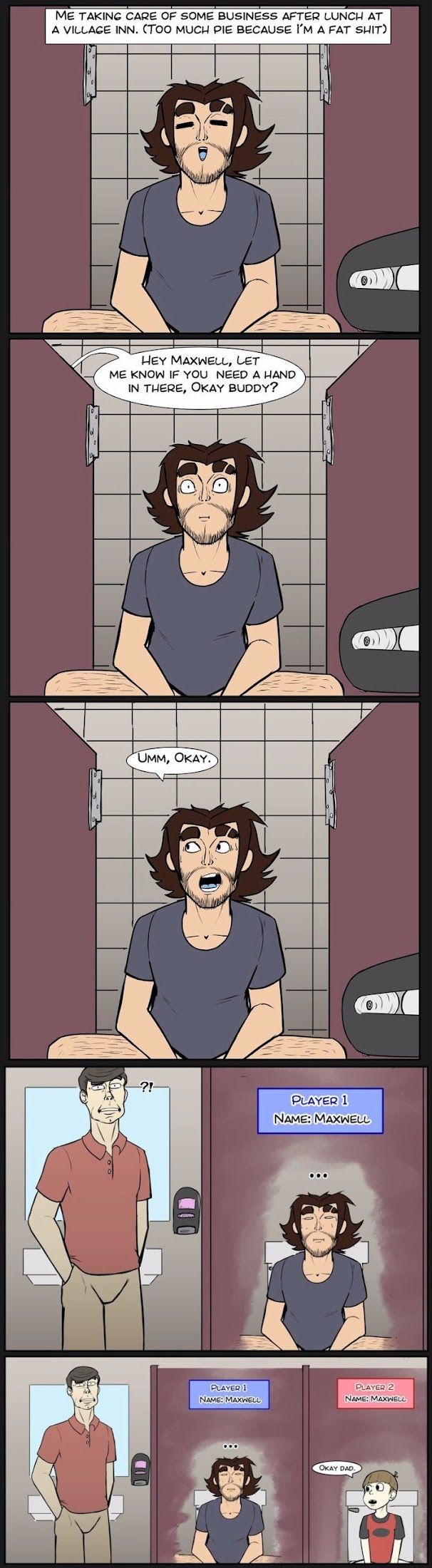 Funny Awkward Toilet Conversation Cartoon Picture