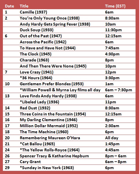 tcm daily schedule tcm daily schedule