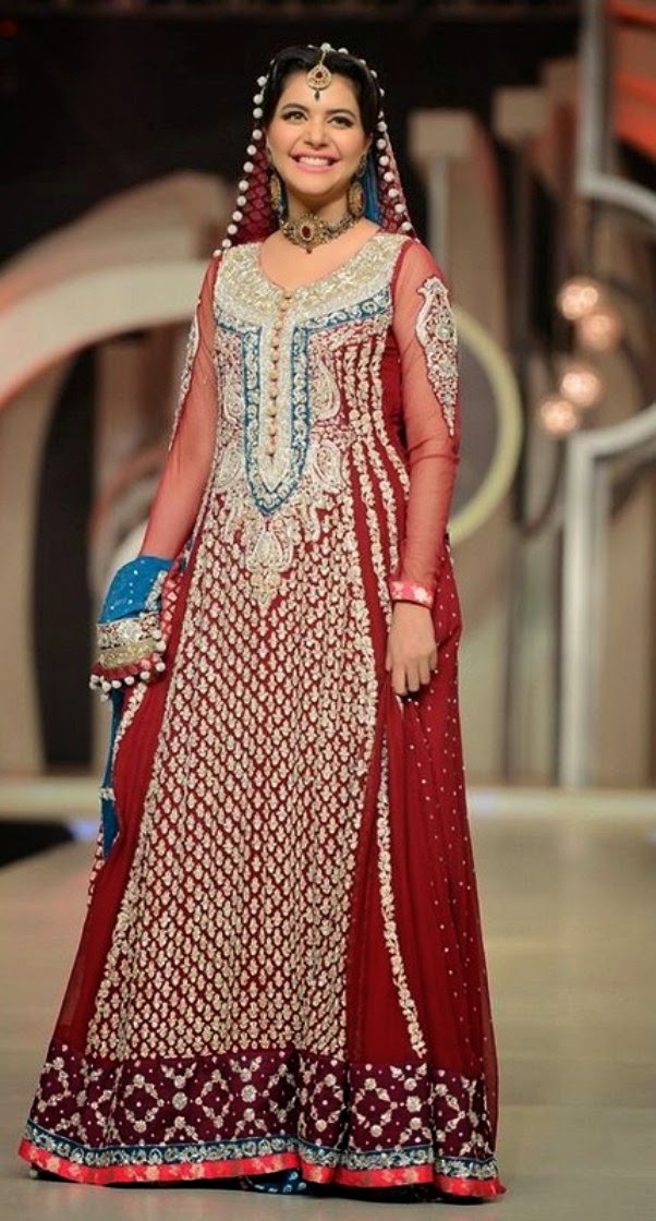 Pak Indian  Full Sleeve  Wedding  Dresses  2014 for Married 