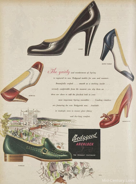 Beggood, The friendly footwear, 1952, vintage shoes