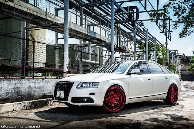 Miami Heat Star Gets 22 BD-8’s in Candy Red on 2011 Audi A6 - Blaque Diamond Wheels
