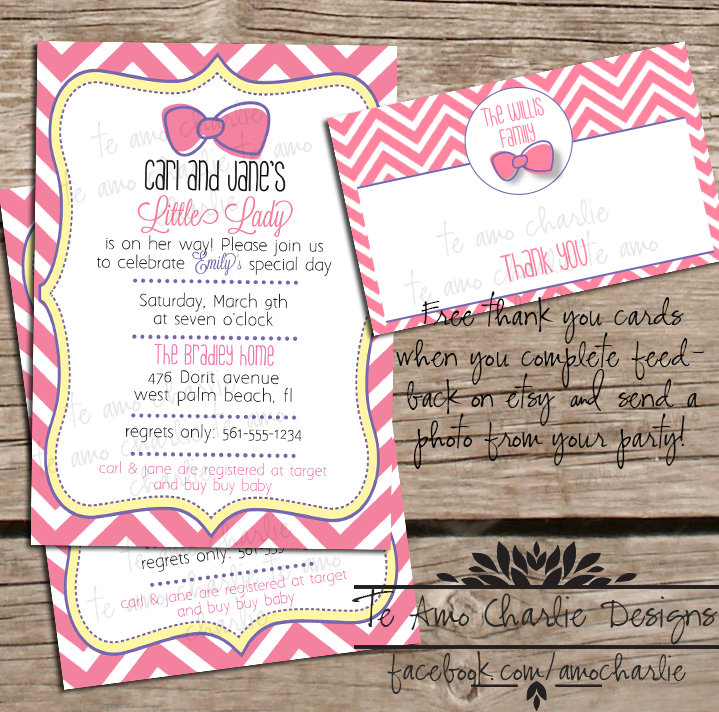 little lady baby shower invitations