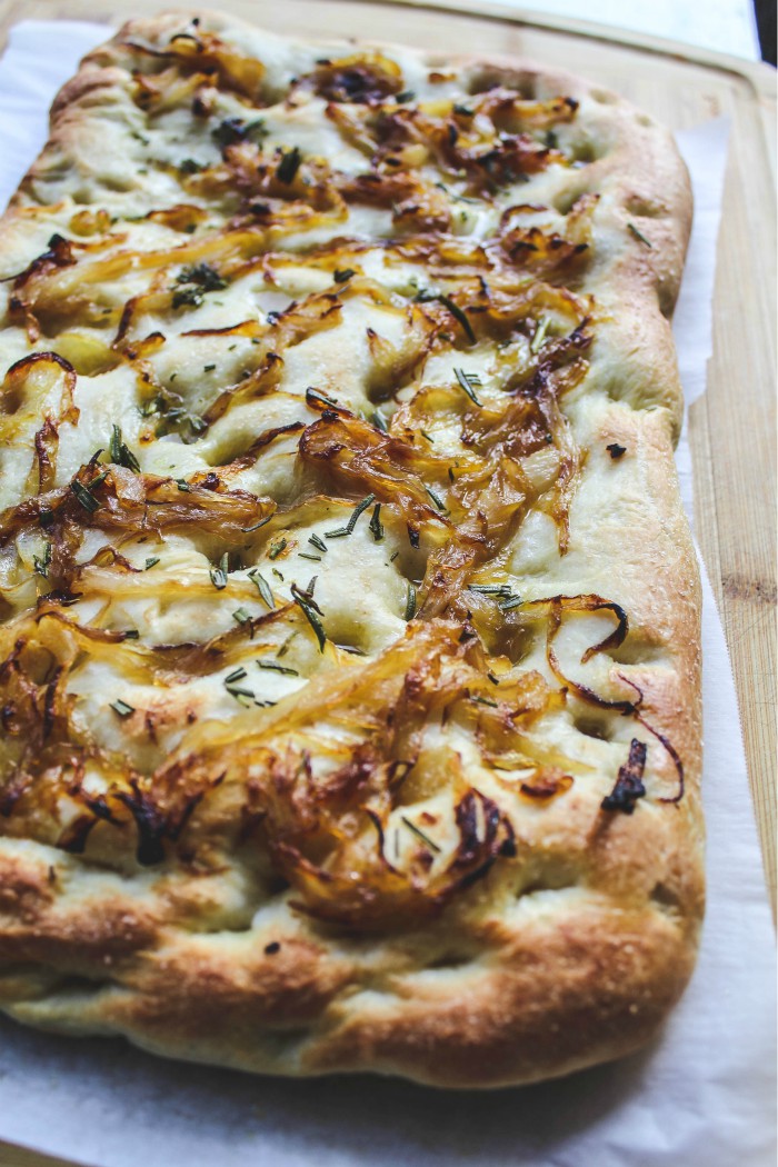 Rosemary and Caramelized Onion Focaccia (Vegan) Savoring Italy