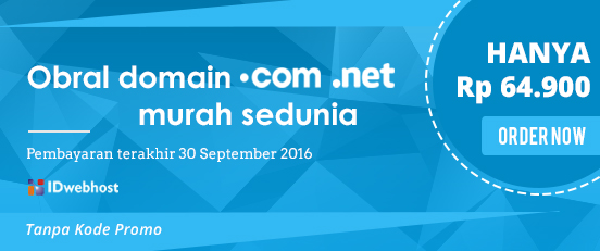 Obral Domain .COM dan .NET Cuma Rp 64.900