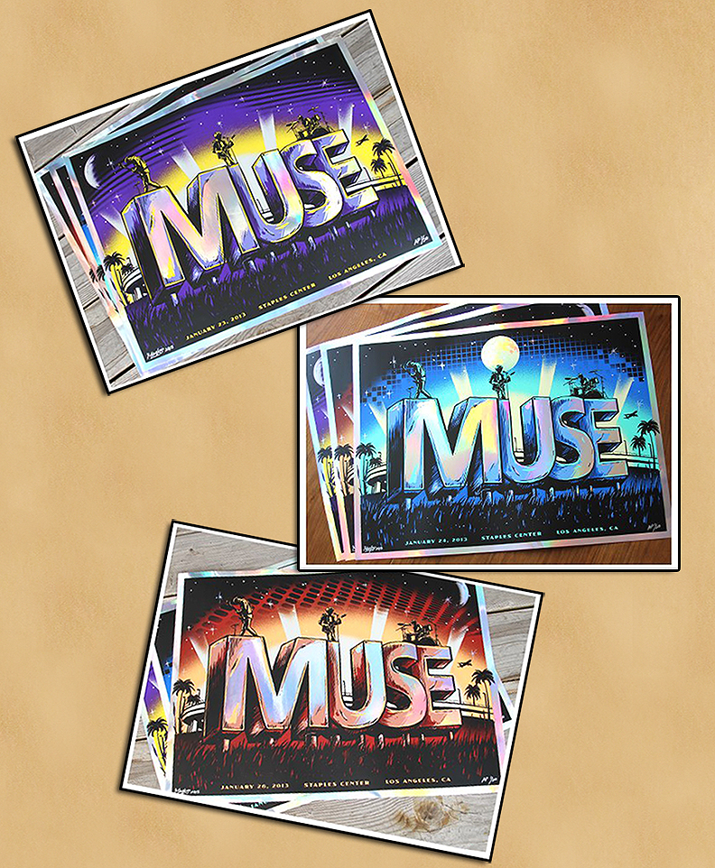 INSIDE THE ROCK POSTER FRAME BLOG Mark 5 Muse San Diego & Los Angeles