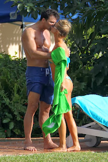 English: Joanna Krupa blue bikini Miami