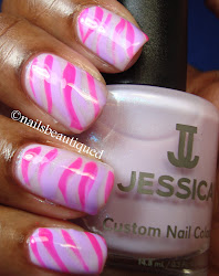 nail zebra stripe purple pink stripes gum