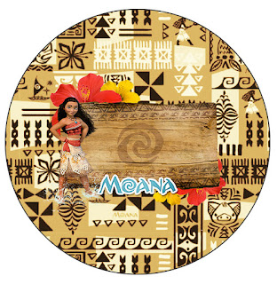 Moana: Free Printable Cupcake Toppers and Wrappers. Moana Toppers or Free Printable Candy Bar Labels.