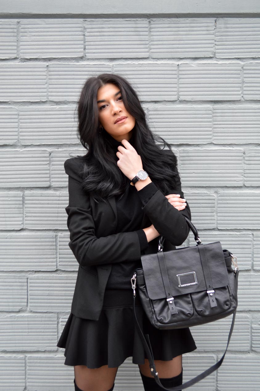 Skater Skirt & Thigh High Boots