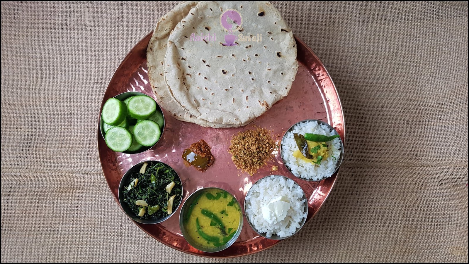 Traditional Veg. Bhakri Thali Aaichi Savali