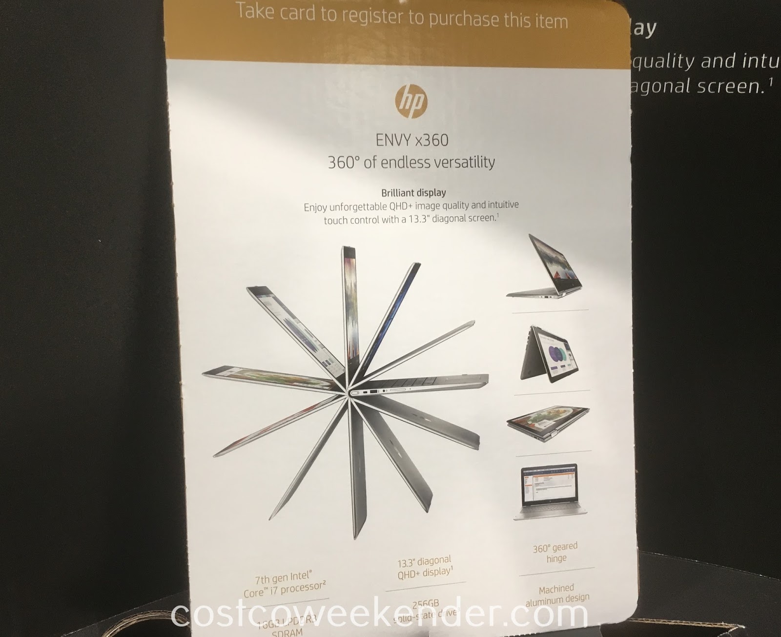 HP Envy x360 13y013cl 2in1 Laptop Costco Weekender