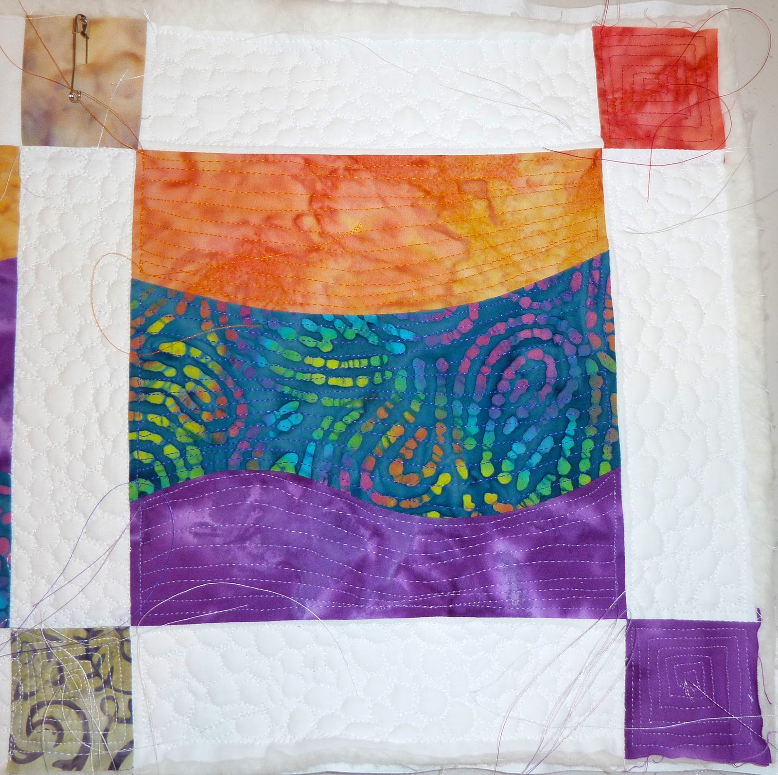Quilt Evolution... Curved Rails & Curved Quilting