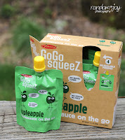A 4-pack of Gogo Squeeze Applesauce.