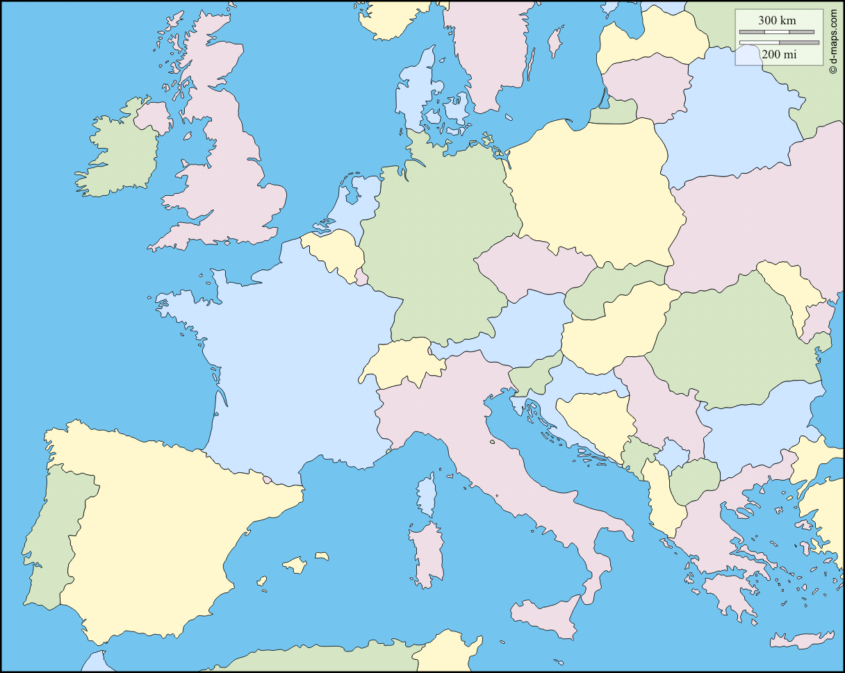 Карта западных стран с названиями. Политическая карта Европы без названий. Карта Западной Европы. Карта Европы со странами без названий стран. Политическая карта Европы без названий стран.