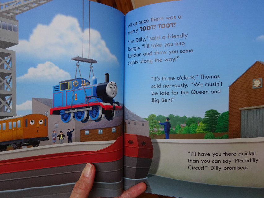 Boarding Barge in A Visit to London for Thomas The Tank Engine