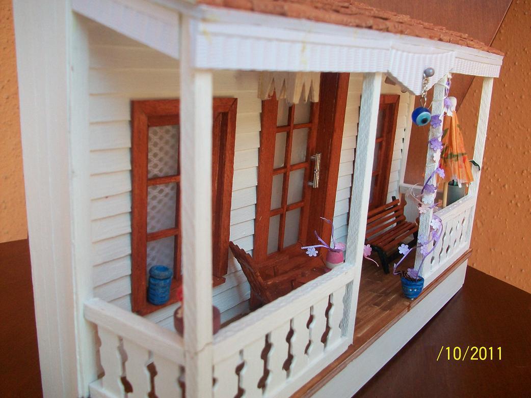 ! ♥ Küçük Şeyler Minyatür, Hobi ♥ ! Verandalı Ev.