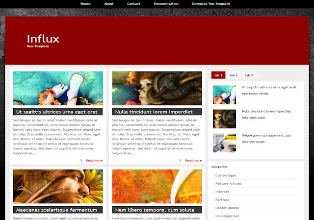Influx Blogger Template