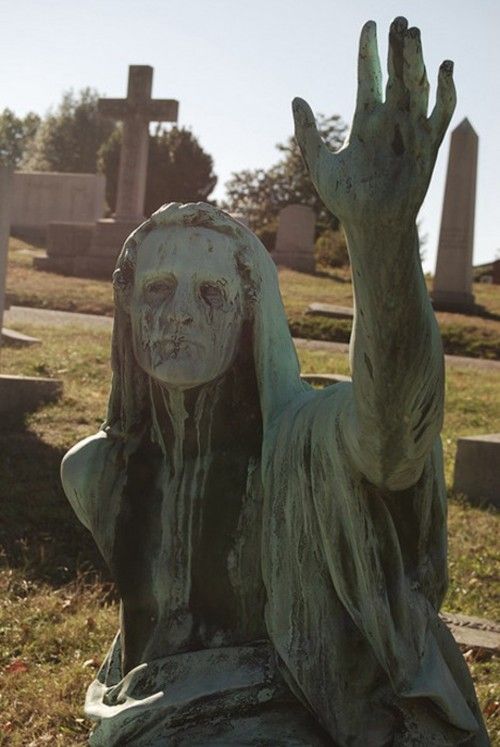 Creepy Cemetery Statues