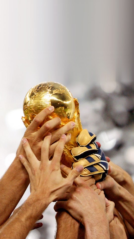 World Cup Trophy Hands Celebration  Android Best Wallpaper