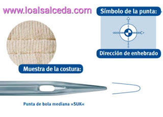 Aguja de maquina de coser punta de bola SUK aguja maquina de coser SUK, aguja SUK, aguja maquina de coser