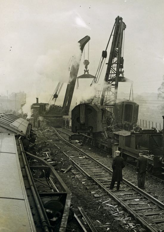 Marshmoor train derailment 1946 -  Image from the Peter Miller Collection