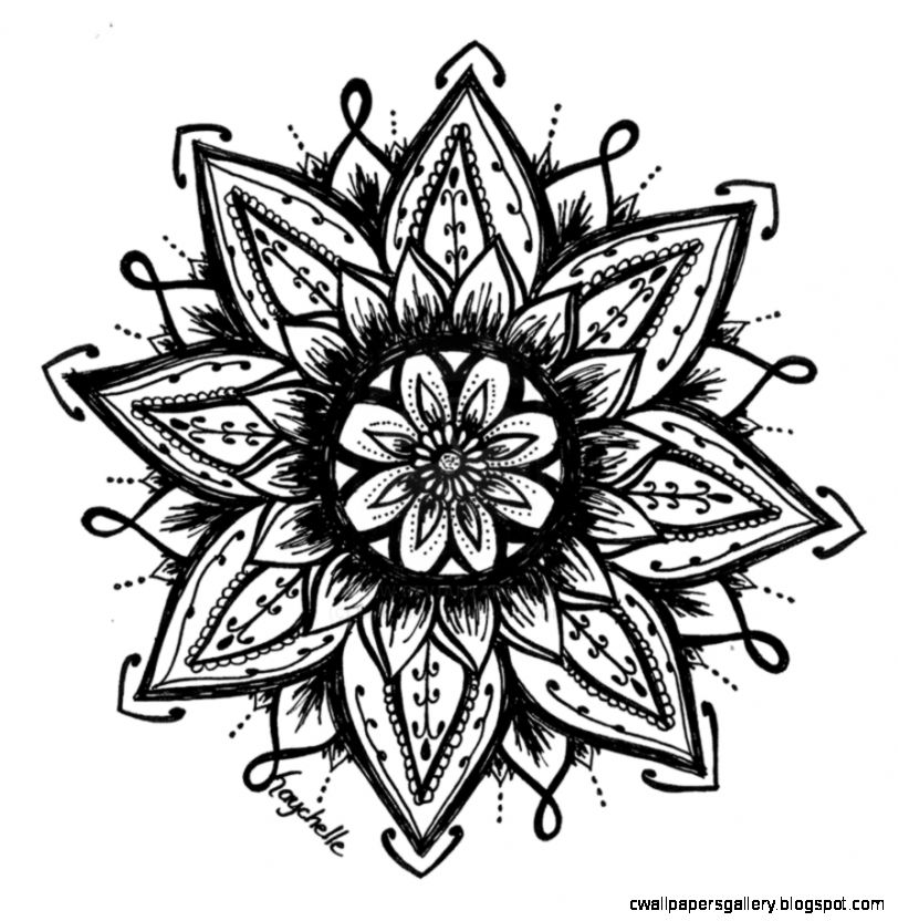 Lotus Flower Drawing Henna | Wallpapers Gallery