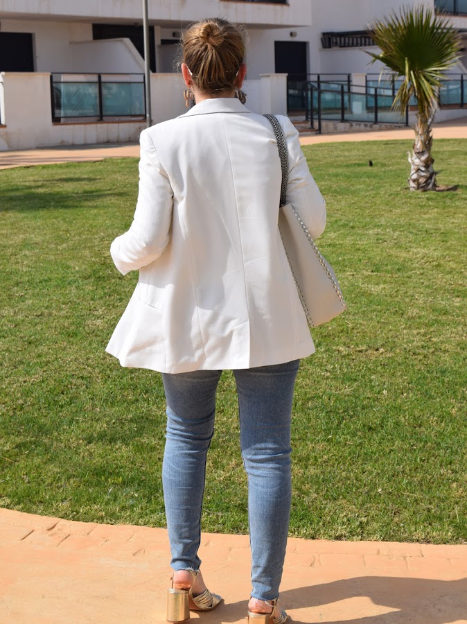 Blazer blanca primavera