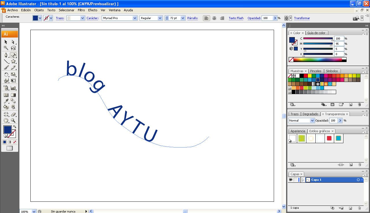 Como Escribir Con Forma En Illustrator