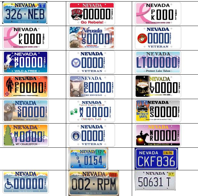 JimBob's License Plates Nevada Plates