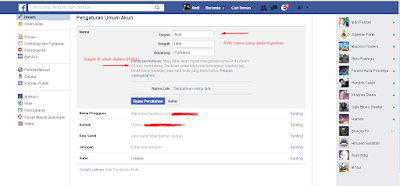 Cara Mengganti Nama Akun Facebook Yang Sudah Berkali kali Diubah
