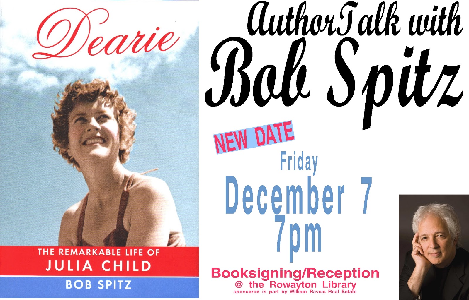 Just for you... the Rowayton Library's Events AuthorTalk with Bob