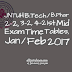 JNTUH B.Tech / B.Phar 2-2, 3-2, 4-2 1st Mid Exam Time Tables, Jan / Feb 2017