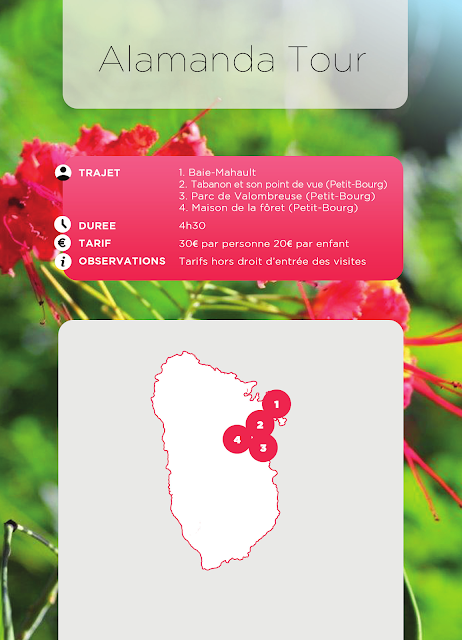 Carte Basse Terre circuit alamanda tour