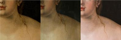 Mechón del cabello de Eva, detalle del cuadro Eva de Alberto Durero