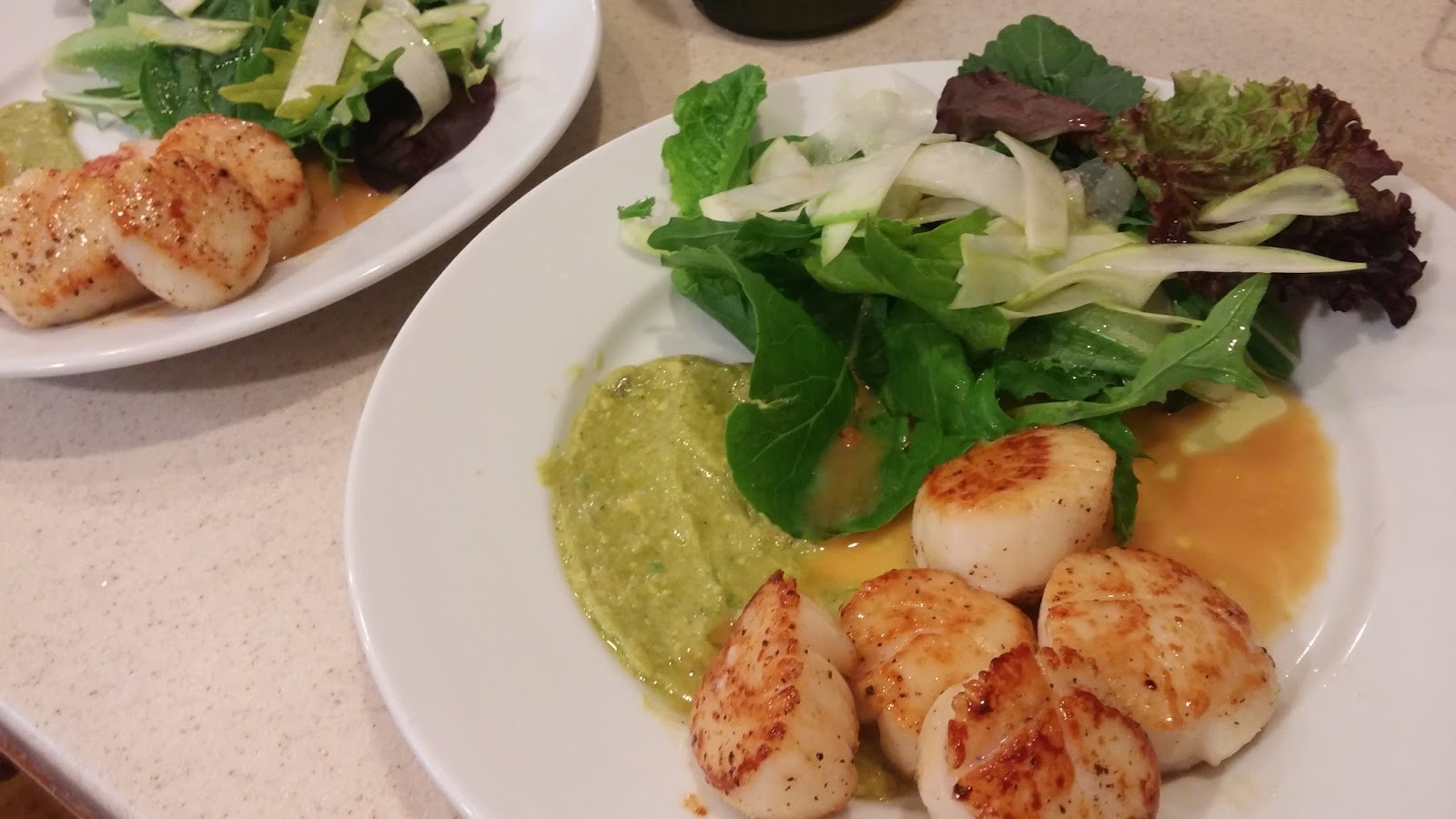 Terroir Faire Warm Scallop Salad with Rice Vinegar Guacamole and