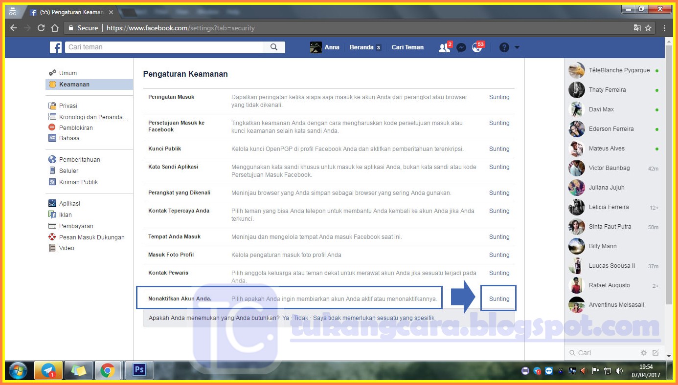 Cara Menghapus Akun FB Secara Permanen Lengkap Beserta Contoh Gambarnya